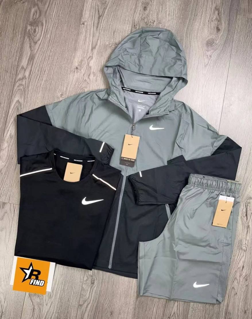 Ensemble nike Running Short-sleeved three-piece suit #NIKE_AGT #SUIT